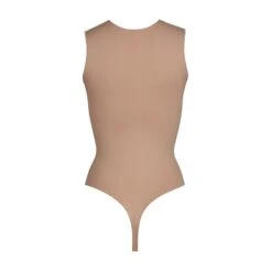 ESSENTIAL CREW NECK SLEEVELESS BODYSUIT | SIENNA -Deals Easy Allure Wardrobe Store HS BST 0113 TGE BK FL NEW 1