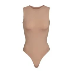 ESSENTIAL CREW NECK SLEEVELESS BODYSUIT | SIENNA