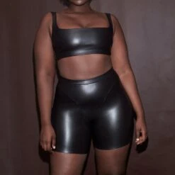 FAUX LEATHER BIKER SHORT | COCOA -Deals Easy Allure Wardrobe Store Leather 09 044 x1a GRAIN 9a82bb28 5d9d 4f56 b535 9f7ccfe1f0f9