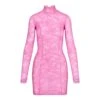 SKIMS LACE TURTLENECK DRESS | BUBBLE GUM