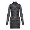 SKIMS LACE TURTLENECK DRESS | ONYX