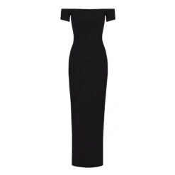 SOFT LOUNGE OFF THE SHOULDER DRESS | ONYX