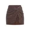 GLITTER SWIM SARONG MINI SKIRT | COCOA