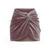 VELVET SARONG MINI SKIRT | UMBER