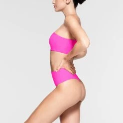 FITS EVERYBODY ONE SHOULDER CUT OUT BODYSUIT | NEON PINK -Deals Easy Allure Wardrobe Store SKIMS BODYSUIT BD THG 3042 NC NPK 007 SD