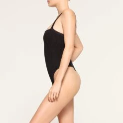 TERRY LOUNGE SEAMLESS BODYSUIT | ONYX -Deals Easy Allure Wardrobe Store SKIMS BODYSUIT BD THG 3629 LC ONX 0012 SD