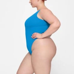 ESSENTIAL ONE SHOULDER BODYSUIT | MYKONOS -Deals Easy Allure Wardrobe Store SKIMS BODYSUIT BD THG 3703 GC MYK 0007 SD