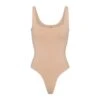 SOFT SMOOTHING THONG BODYSUIT | CLAY