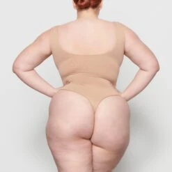 SOFT SMOOTHING THONG BODYSUIT | CLAY -Deals Easy Allure Wardrobe Store SKIMS BODYSUIT BS BST 0181 NB CLY BK