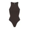 FITS EVERYBODY HIGH NECK BODYSUIT | ESPRESSO