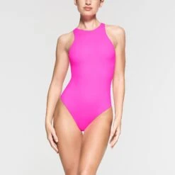 FITS EVERYBODY HIGH NECK BODYSUIT | NEON PINK -Deals Easy Allure Wardrobe Store SKIMS BODYSUIT BS BST 0232 NC NPK 005 FR b10428ce 1534 4d2a aa62 e42320855921