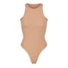 FITS EVERYBODY HIGH NECK BODYSUIT | OCHRE