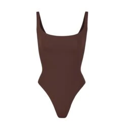 FITS EVERYBODY SQUARE NECK BODYSUIT | COCOA