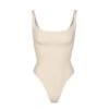 FITS EVERYBODY SQUARE NECK BODYSUIT | SAND