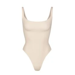 FITS EVERYBODY SQUARE NECK BODYSUIT | SAND