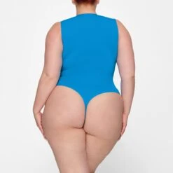 ESSENTIAL CREW NECK SLEEVELESS BODYSUIT | MYKONOS -Deals Easy Allure Wardrobe Store SKIMS BODYSUIT HS BST 0113 GC MYK 0012 BK