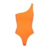 ESSENTIAL ONE SHOULDER BODYSUIT | ORANGE HIGHLIGHTER