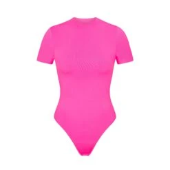 ESSENTIAL T-SHIRT BODYSUIT | PINK HIGHLIGHTER