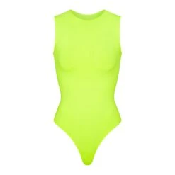 ESSENTIAL CREW NECK SLEEVELESS BODYSUIT | HIGHLIGHTER