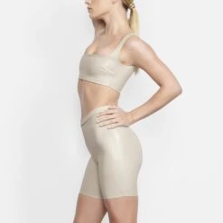 FAUX LEATHER BIKER SHORT | SHELL -Deals Easy Allure Wardrobe Store SKIMS LOUNGEWEAR AP BKE 1030 LB SHL SD