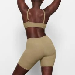 FITS EVERYBODY BIKE SHORT | KHAKI -Deals Easy Allure Wardrobe Store SKIMS LOUNGEWEAR AP BKS 1327 MK KHK BK