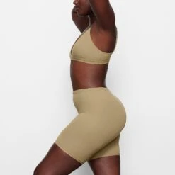 FITS EVERYBODY BIKE SHORT | KHAKI -Deals Easy Allure Wardrobe Store SKIMS LOUNGEWEAR AP BKS 1327 MK KHK SD