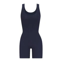 COTTON RIB ONESIE | NAVY