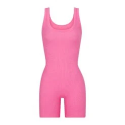 COTTON RIB ONESIE | SUGAR PINK