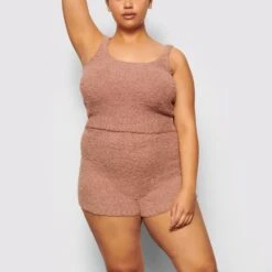 COZY KNIT SHORT | ROSE CLAY -Deals Easy Allure Wardrobe Store SKIMS LOUNGEWEAR AP BTM 0141 CK RSE FR