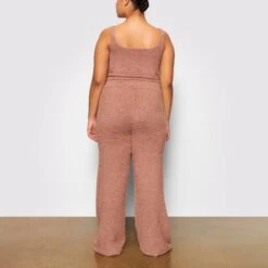 COZY KNIT PANT | ROSE CLAY -Deals Easy Allure Wardrobe Store SKIMS LOUNGEWEAR AP BTM 0142 CK RSE BK