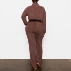 COZY KNIT PANT | GARNET -Deals Easy Allure Wardrobe Store SKIMS LOUNGEWEAR AP BTM 0142 JE GAR BK