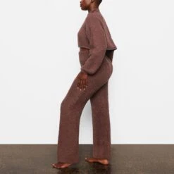 COZY KNIT PANT | GARNET -Deals Easy Allure Wardrobe Store SKIMS LOUNGEWEAR AP BTM 0142 JE GAR SD