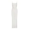 SOFT LOUNGE SHIMMER LONG SLIP DRESS | MARBLE