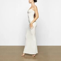 SOFT LOUNGE SHIMMER LONG SLIP DRESS | MARBLE -Deals Easy Allure Wardrobe Store SKIMS LOUNGEWEAR AP DRS 0596 XD MBF 0013 SD