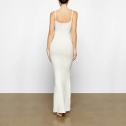 SOFT LOUNGE SHIMMER LONG SLIP DRESS | MARBLE -Deals Easy Allure Wardrobe Store SKIMS LOUNGEWEAR AP DRS 0596 XD MBF 0017 BK