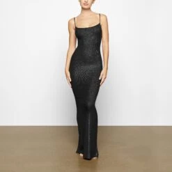 SOFT LOUNGE SHIMMER LONG SLIP DRESS | ONYX -Deals Easy Allure Wardrobe Store SKIMS LOUNGEWEAR AP DRS 0596 XD ONF 0001 FR x2 c4feee86 d9fa 4e29 804a a02161671ee5