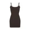 FITS EVERYBODY SLIP DRESS | ESPRESSO