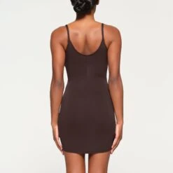 FITS EVERYBODY SLIP DRESS | ESPRESSO -Deals Easy Allure Wardrobe Store SKIMS LOUNGEWEAR AP DRS 0651 KB ESP 0038 BK