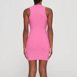 COTTON RIB TANK DRESS | SUGAR PINK -Deals Easy Allure Wardrobe Store SKIMS LOUNGEWEAR AP DRS 1398 HB PIN 0011 BK