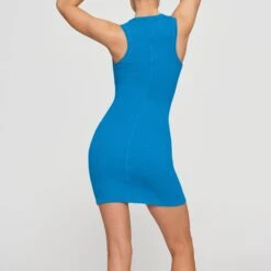 COTTON RIB TANK DRESS | MYKONOS -Deals Easy Allure Wardrobe Store SKIMS LOUNGEWEAR AP DRS 1398 HD MYK 0018 BK