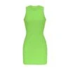 COTTON RIB TANK DRESS | NEON GREEN