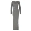 SOFT LOUNGE LONG SLEEVE DRESS | HEATHER GREY