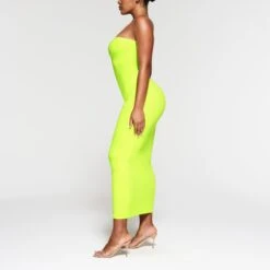FITS EVERYBODY TUBE DRESS | GREEN HIGHLIGHTER -Deals Easy Allure Wardrobe Store SKIMS LOUNGEWEAR AP DRS 1959 NA GRH 031