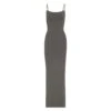 SMOOTH LOUNGE LOW BACK CAMI DRESS | GUNMETAL