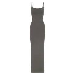 SMOOTH LOUNGE LOW BACK CAMI DRESS | GUNMETAL