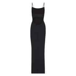 SMOOTH LOUNGE LOW BACK CAMI DRESS | ONYX -Deals Easy Allure Wardrobe Store SKIMS LOUNGEWEAR AP DRS 2041 ONX B