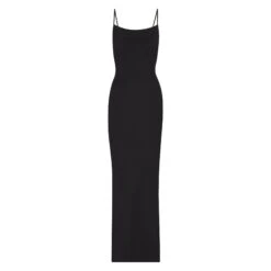 SMOOTH LOUNGE LOW BACK KEYHOLE DRESS | ONYX