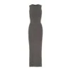 SMOOTH LOUNGE CREW NECK SLEEVELESS DRESS | GUNMETAL