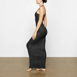 SOFT LOUNGE SHIMMER RACERBACK DRESS | ONYX -Deals Easy Allure Wardrobe Store SKIMS LOUNGEWEAR AP DRS 2119 XD ONF 0009 FR