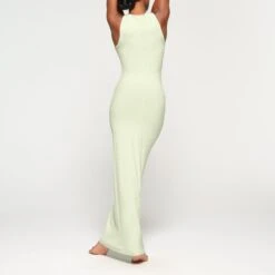 SOFT LOUNGE SLEEVELESS LONG DRESS | HONEYDEW -Deals Easy Allure Wardrobe Store SKIMS LOUNGEWEAR AP DRS 2120 KB HND 0016 BK